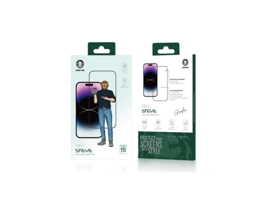 Green Lion 9H Steve HD Screen Protector for iPhone 15 Pro Green Lion 9H Steve HD Screen Protector for iPhone 15 Pro